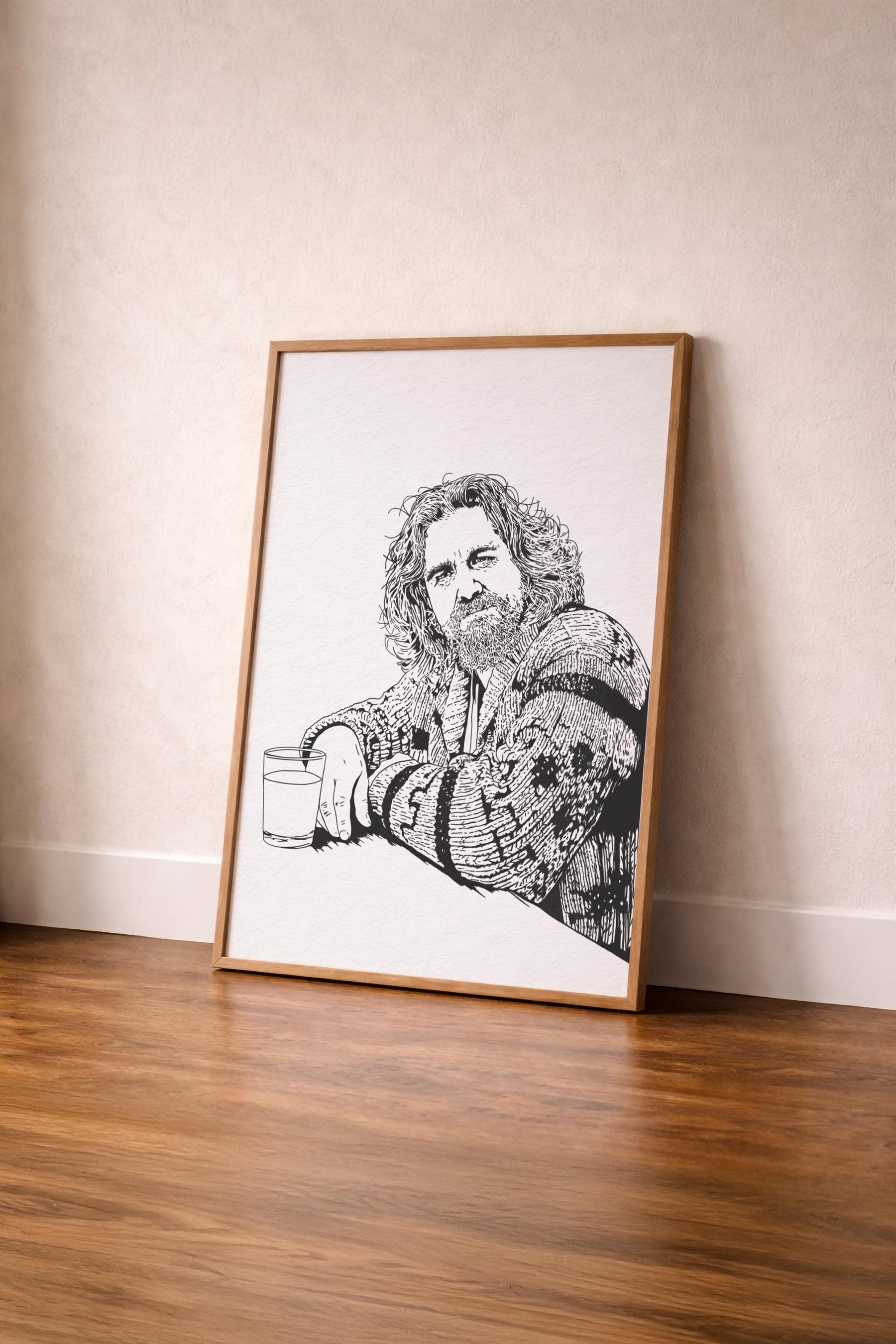 The Dude Abides Portrait Art Print – The Big Lebowski Movie Minimalist Wall Art Coen Brothers Cult Film Illustration Giclée Print — image 8