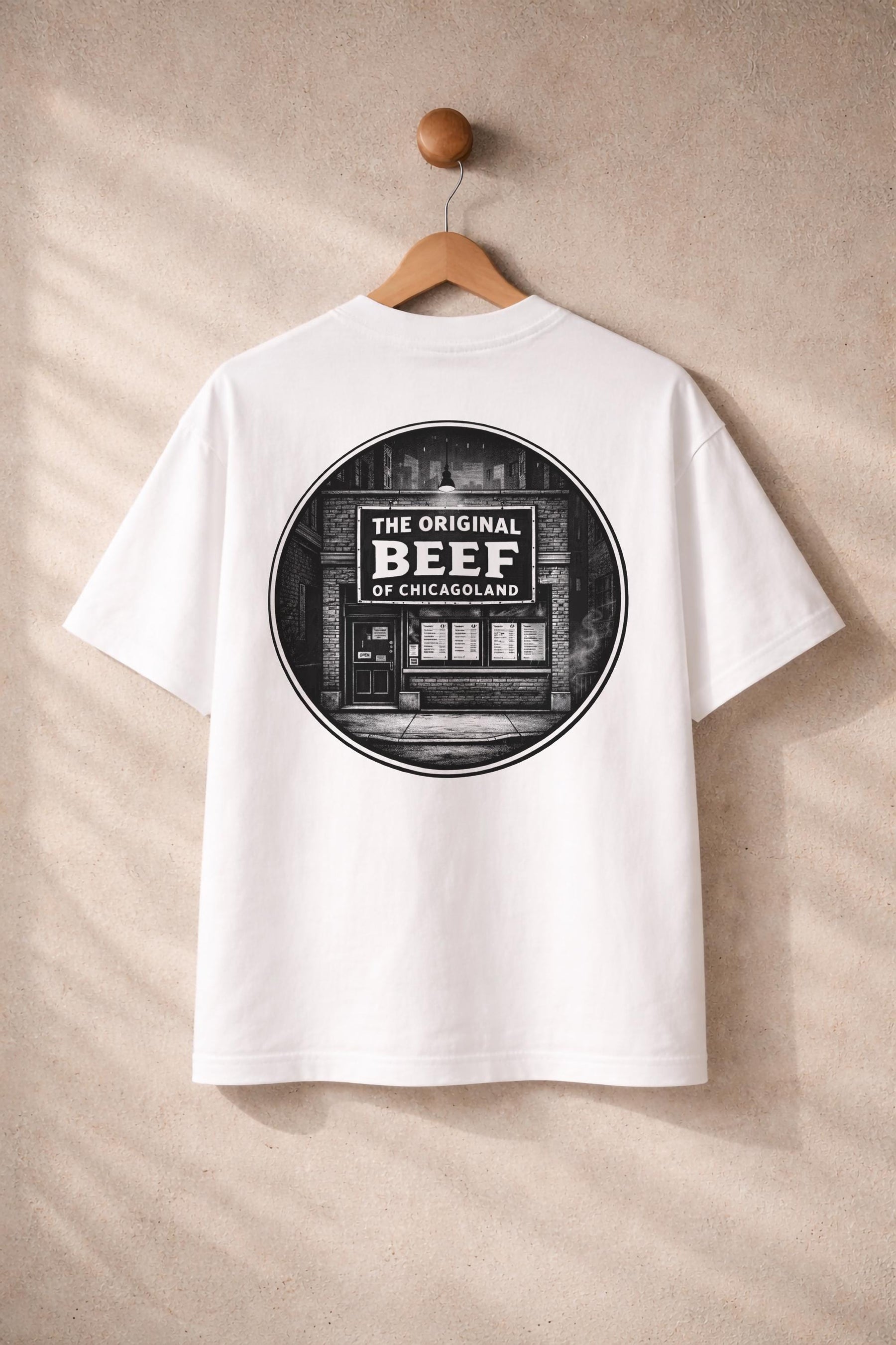 The Original Beef of Chicagoland Embroidered T-Shirt – The Bear Inspired Premium Organic Cotton Oversized Boxy Printed Graphic Tee — image 4