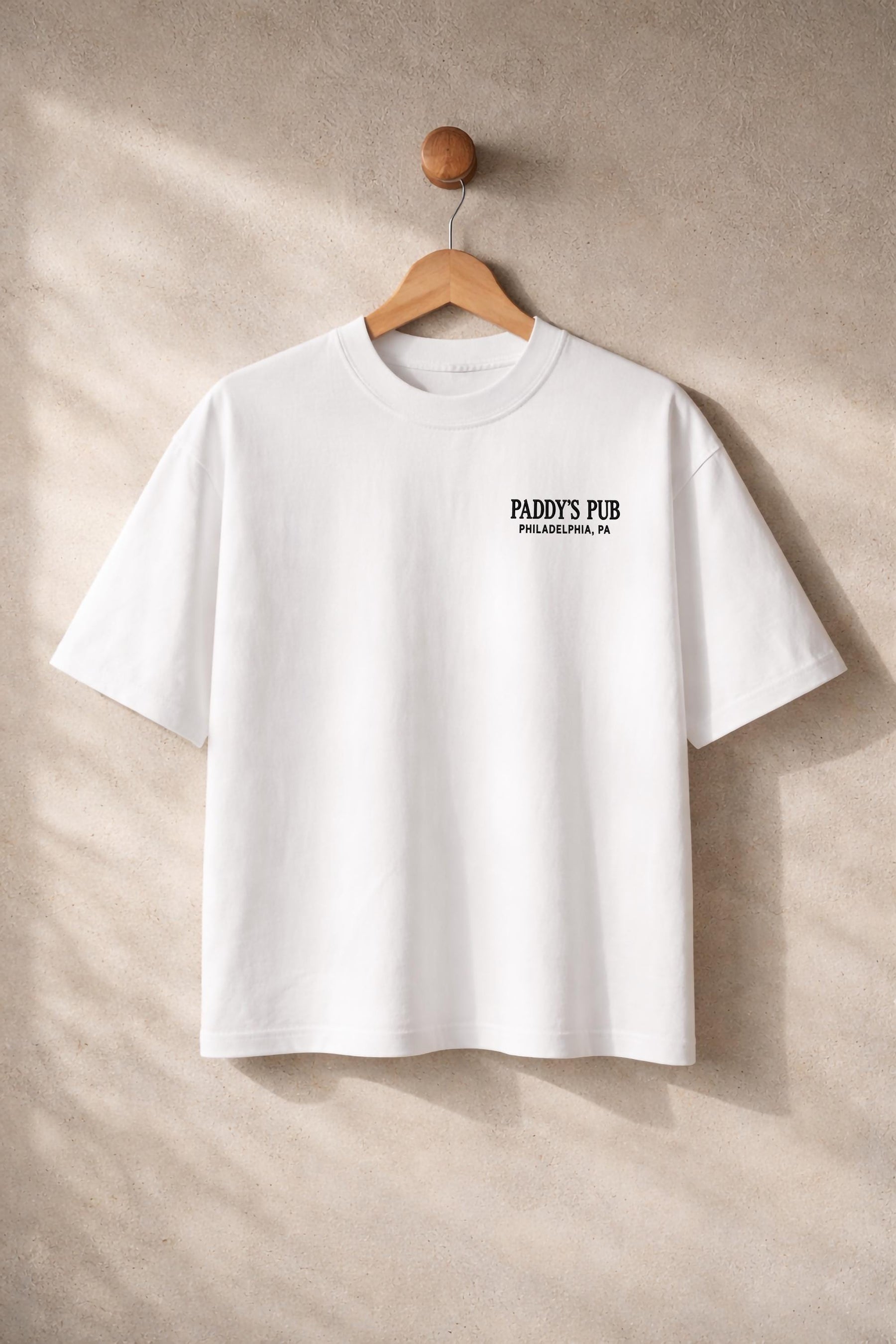 Paddy's Pub Embroidered T-Shirt – It's Always Sunny In Philadelphia Inspired Premium Organic Cotton Oversized Boxy Printed Graphic Tee — image 4