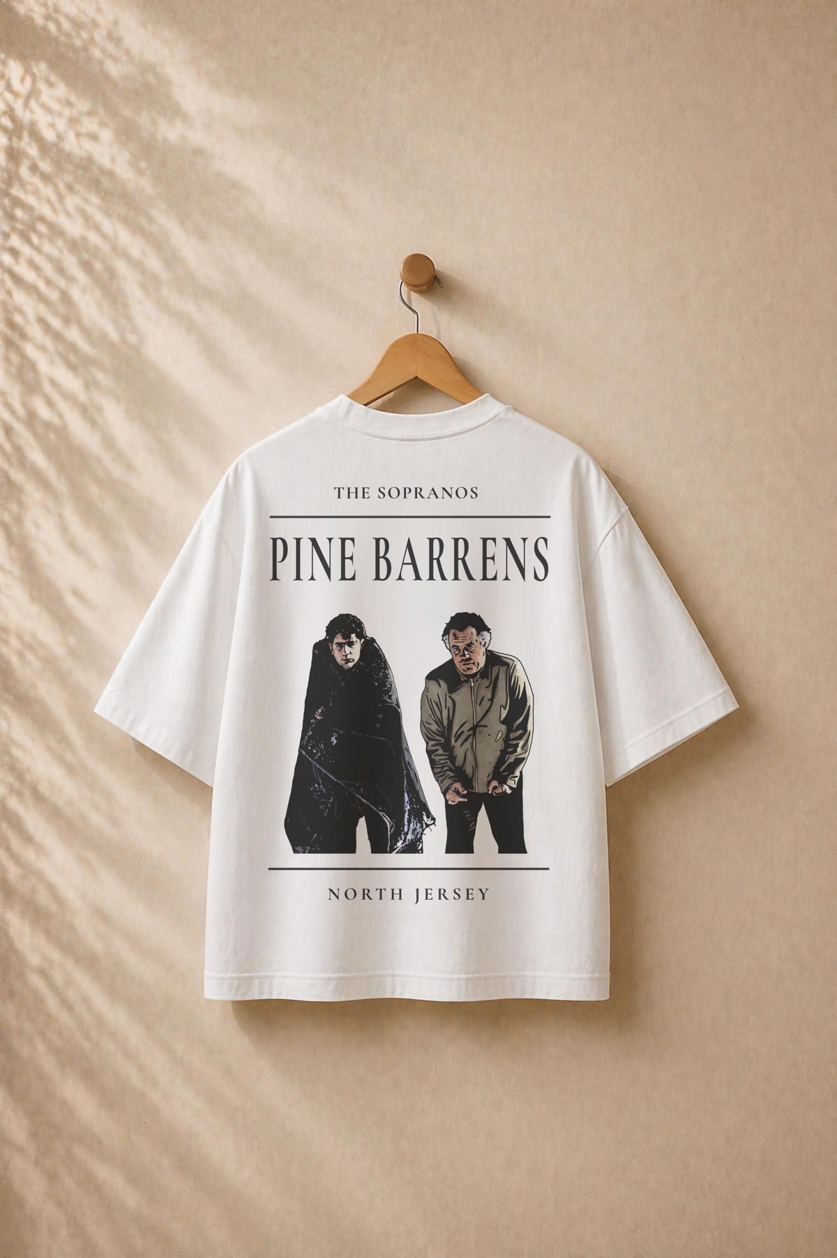 Pine Barrens Embroidered Graphic T-Shirt – The Soporanos Inspired Premium Organic Cotton Oversized Boxy Printed Tee — image 4