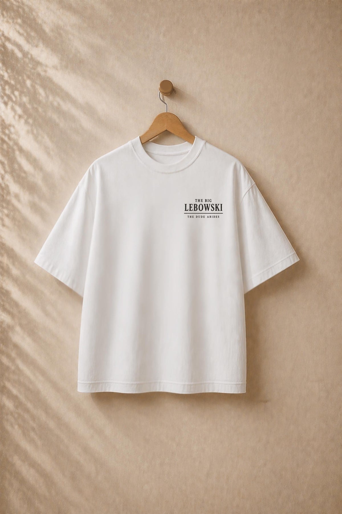 The Dude Abides Embroidered Graphic T-Shirt – The Big Lebowski Inspired Premium Organic Cotton Oversized Boxy Printed Tee — image 3