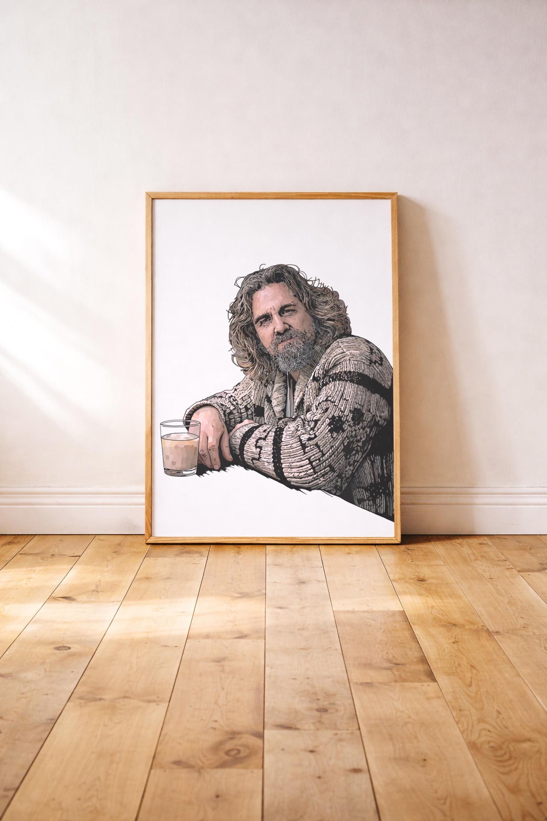 The Dude Abides Portrait Art Print – The Big Lebowski Movie Minimalist Wall Art Coen Brothers Cult Film Illustration Giclée Print — image 3