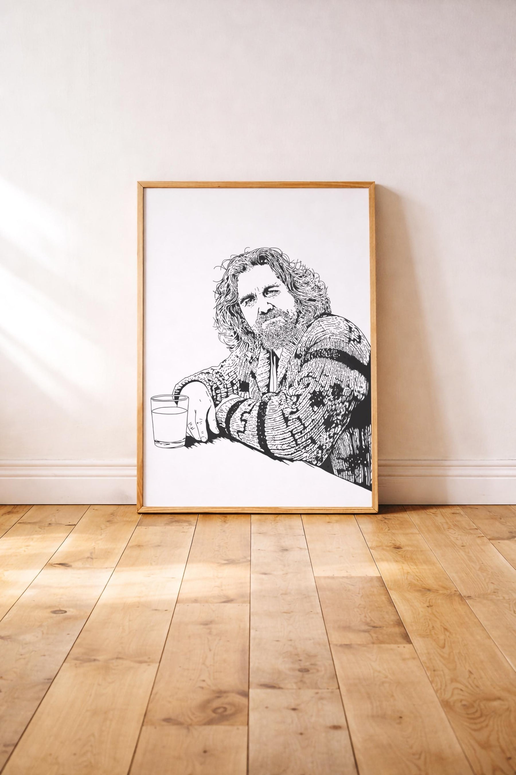 The Dude Abides Portrait Art Print – The Big Lebowski Movie Minimalist Wall Art Coen Brothers Cult Film Illustration Giclée Print — image 4