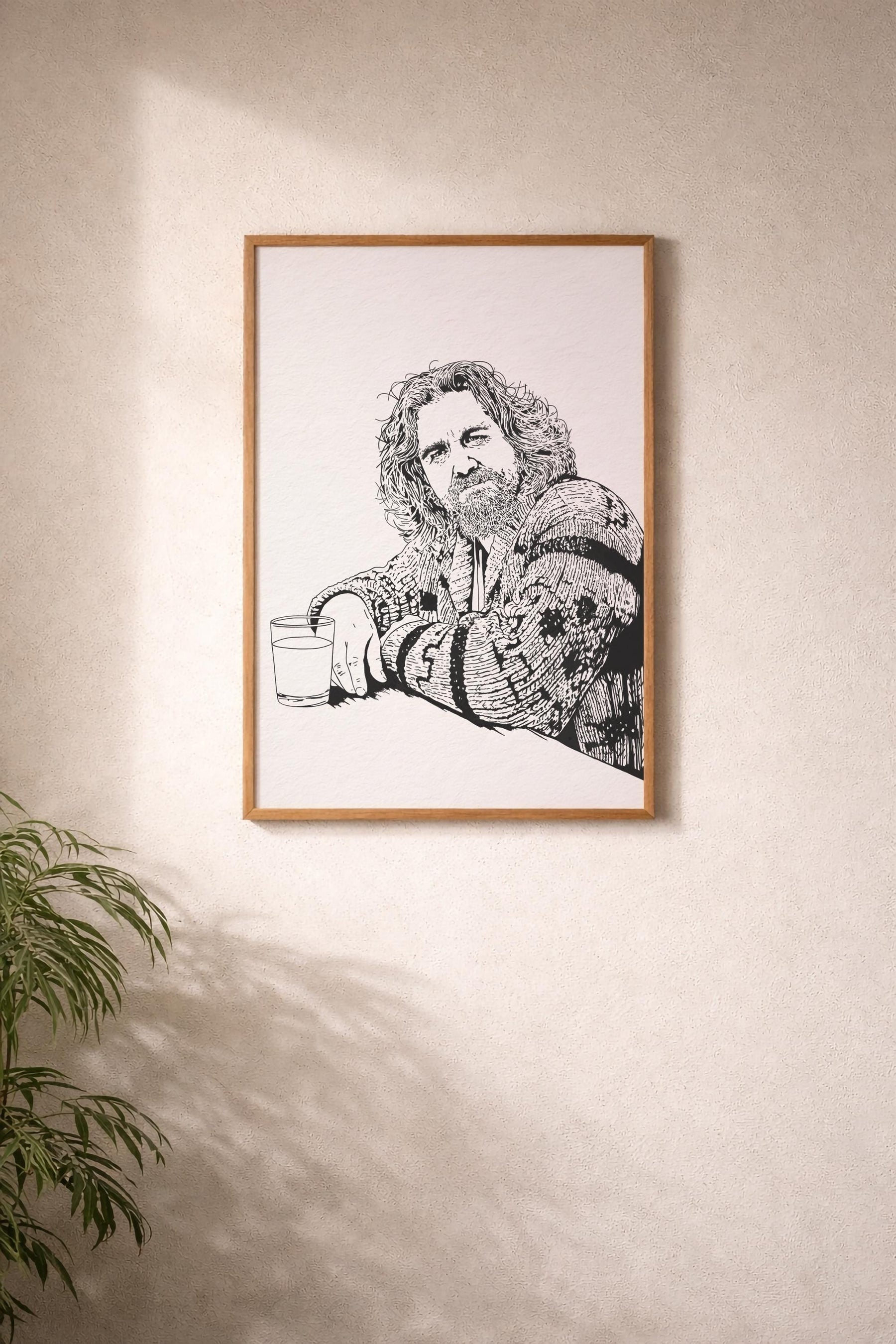 The Dude Abides Portrait Art Print – The Big Lebowski Movie Minimalist Wall Art Coen Brothers Cult Film Illustration Giclée Print — image 10