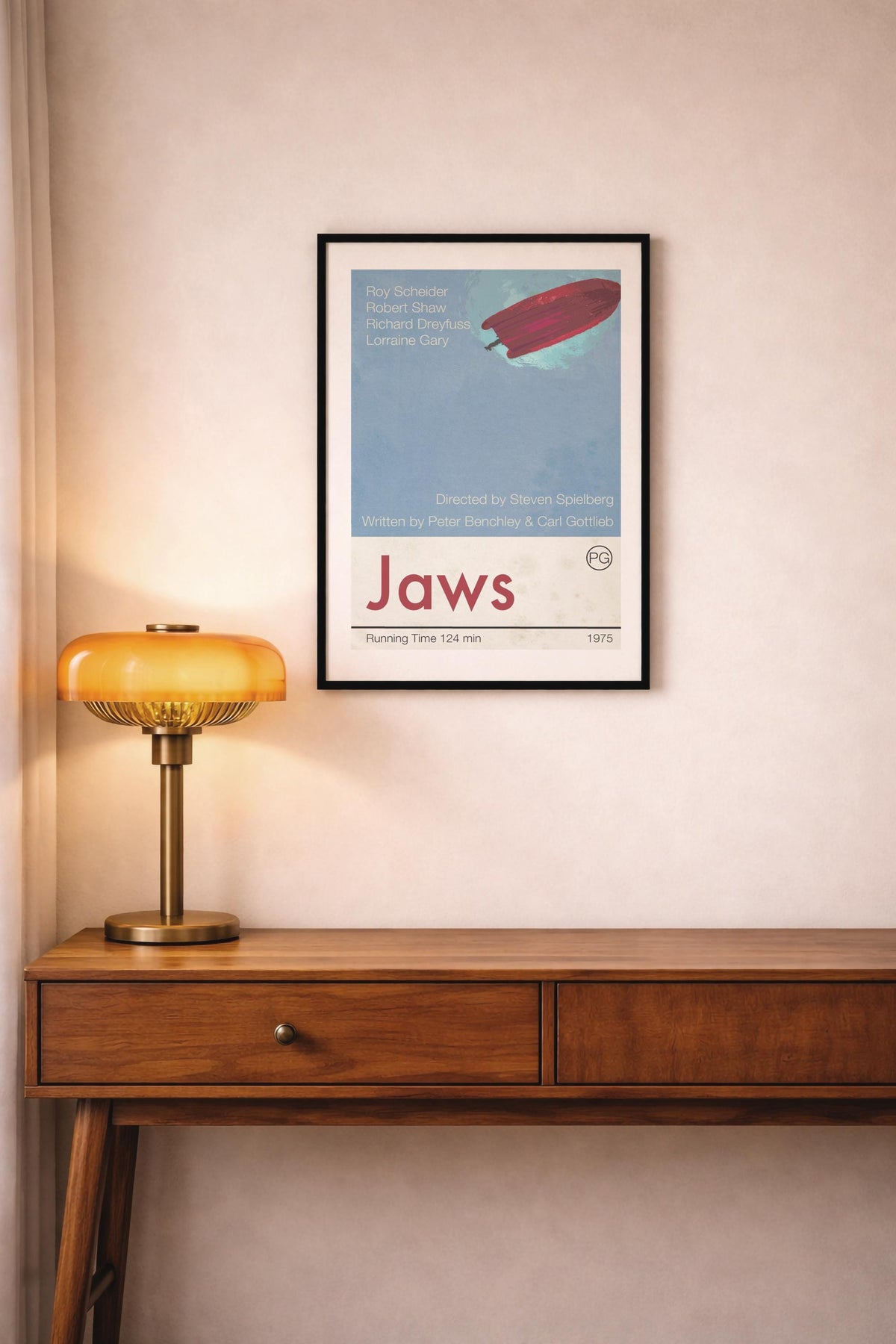 Jaws movie poster art print