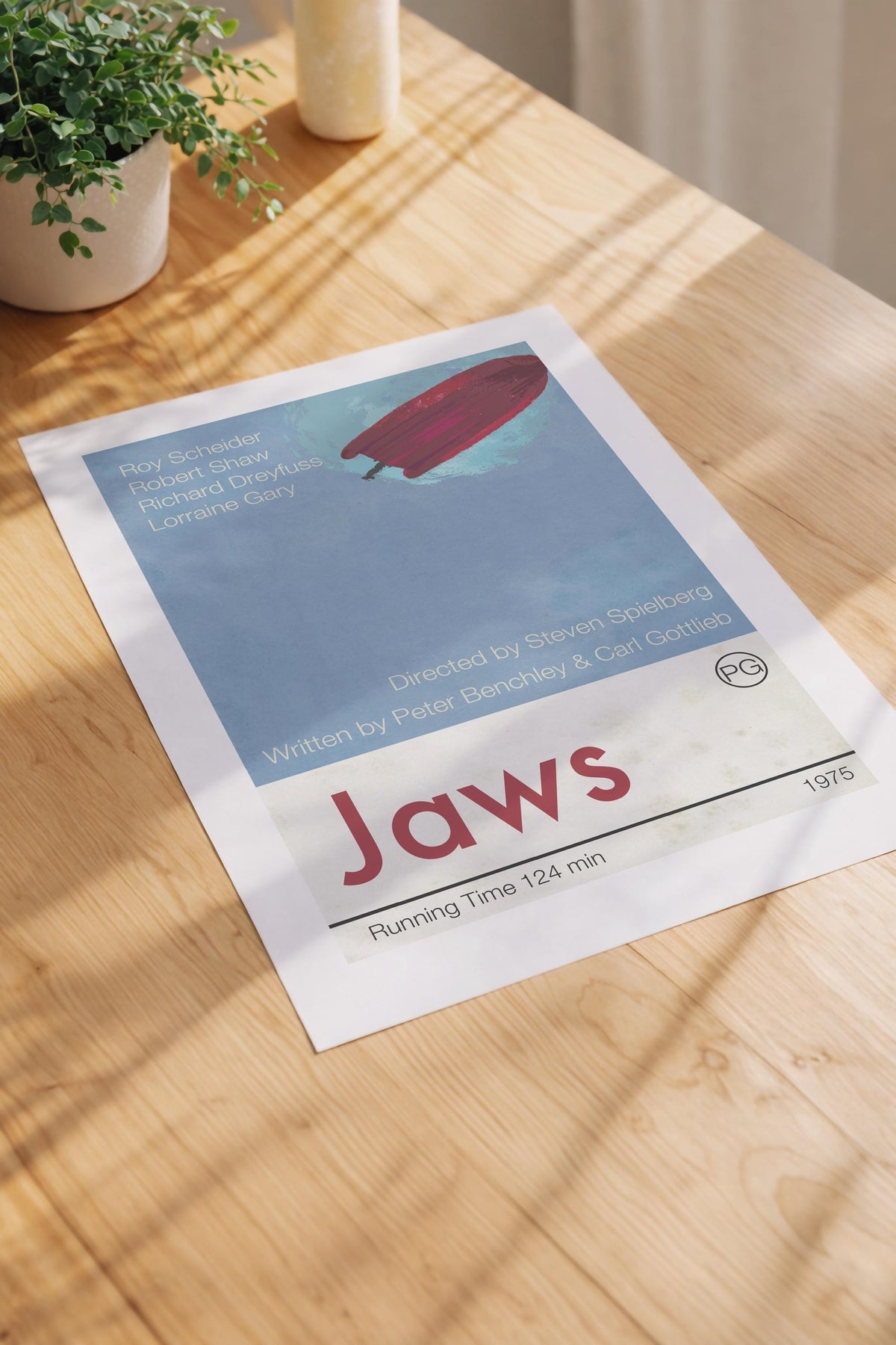 Jaws movie poster art print