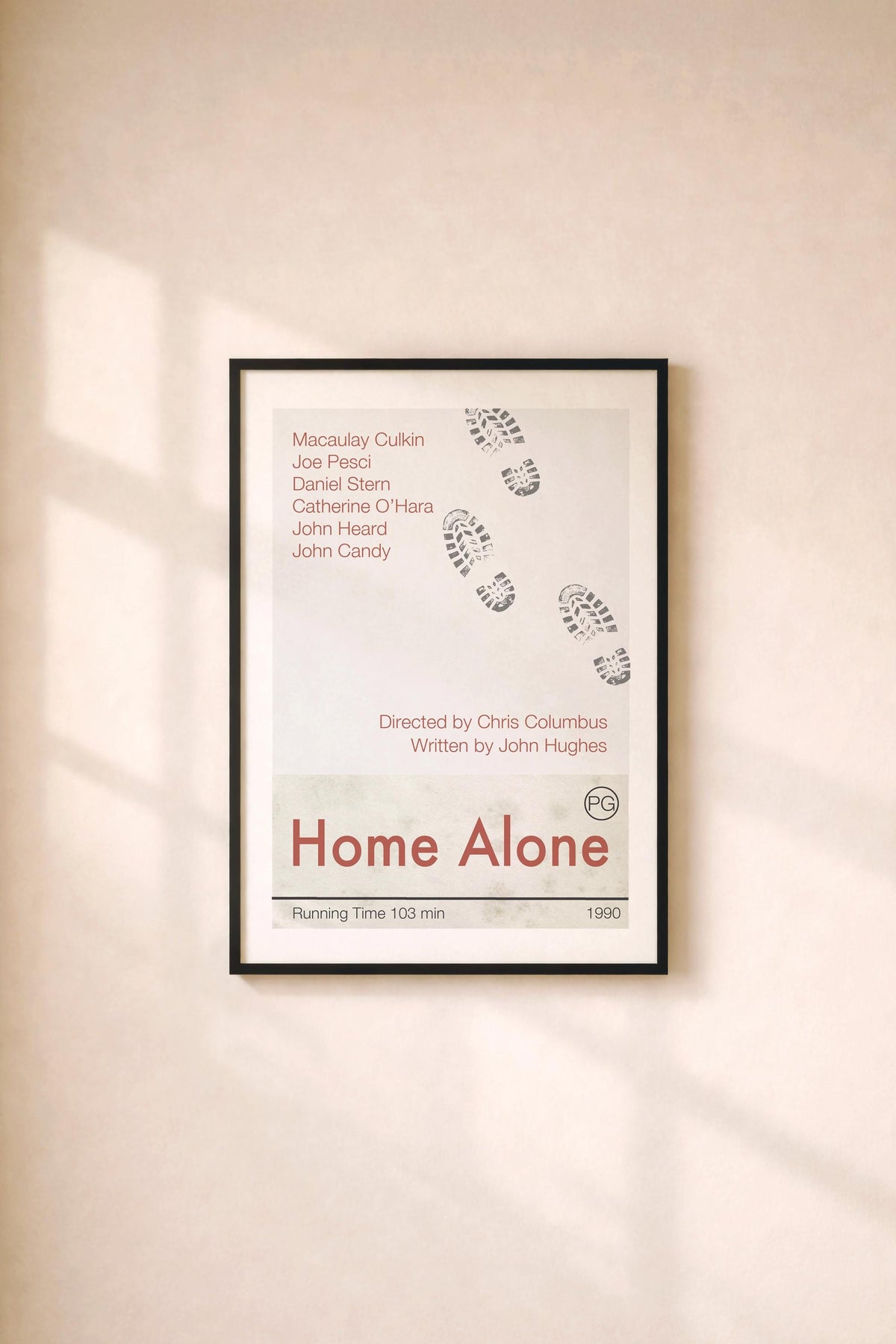 Home Alone Movie Poster Art Print, 90s Film, Macaulay Culkin, Chris Columbus