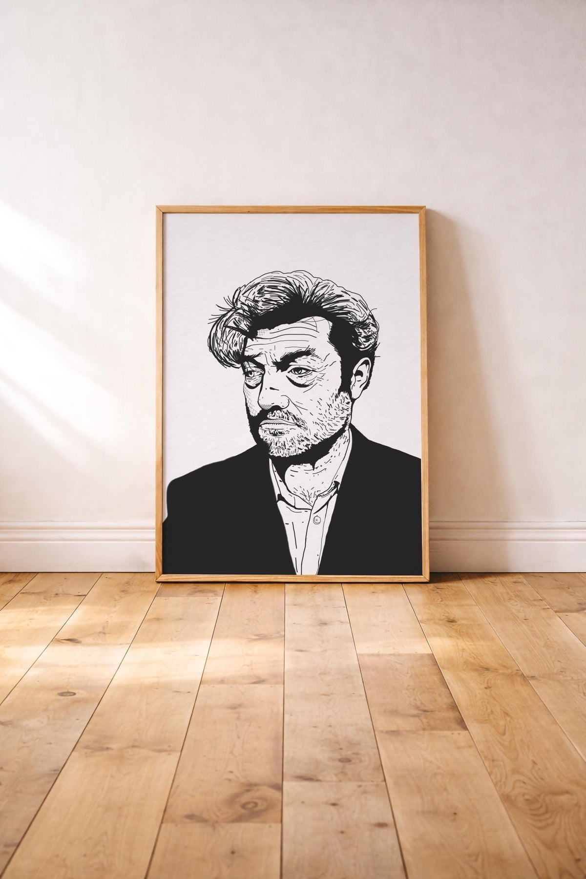 CHARLIE BROOKER | Screen Wipe | Antiviral Wipe | Black Mirror | Portrait | Hand-Drawn Art Print/ TV Poster
