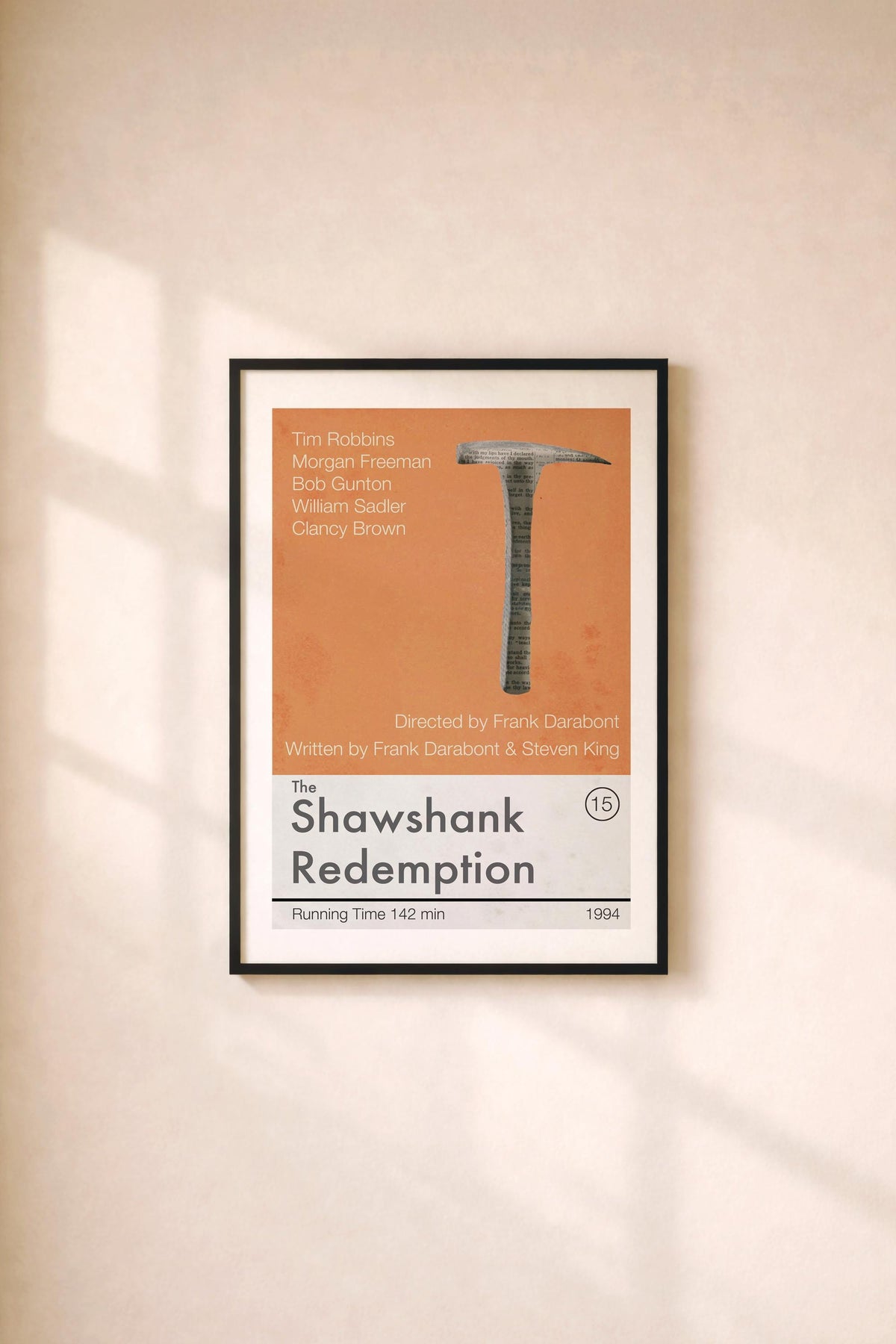 The Shawshank Redemption Movie Poster Art Print, Minimalist Film Poster