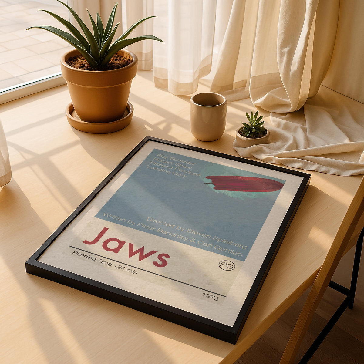 Jaws movie poster art print