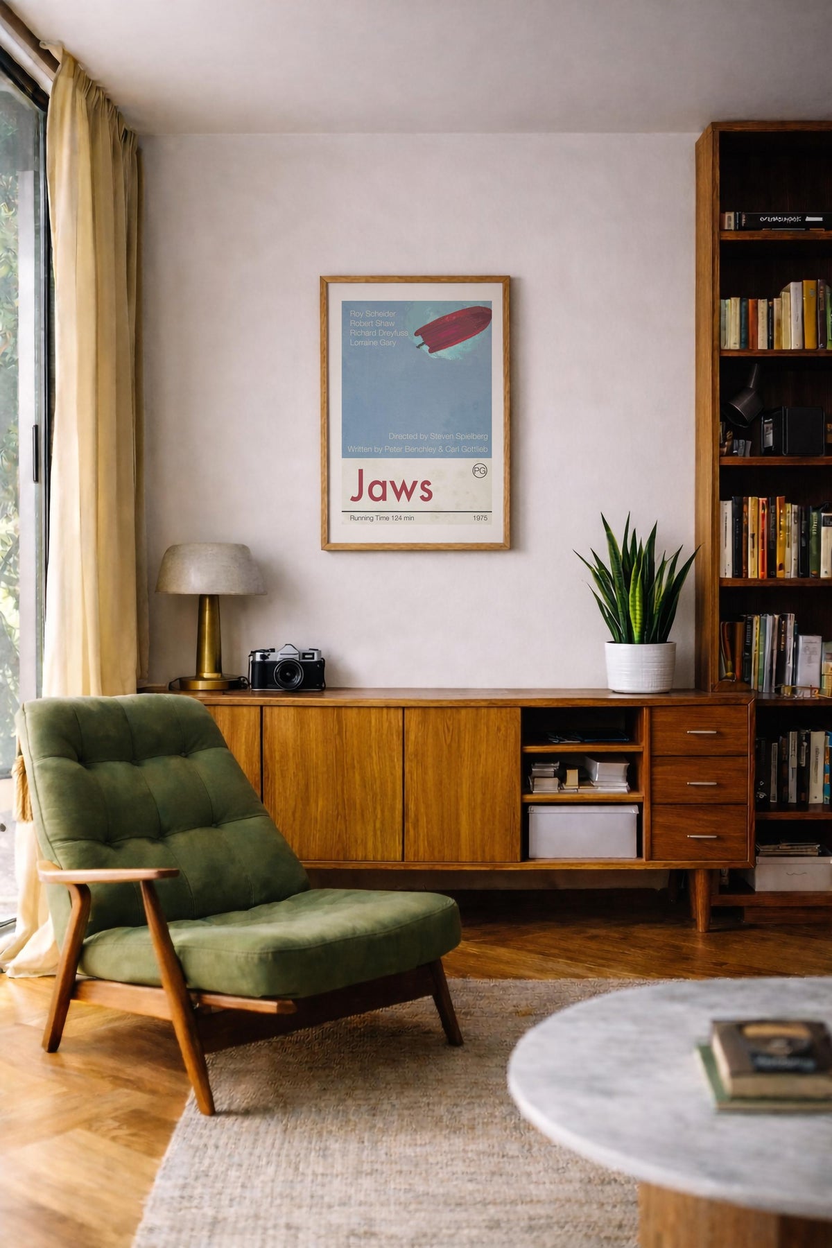 Jaws movie poster art print