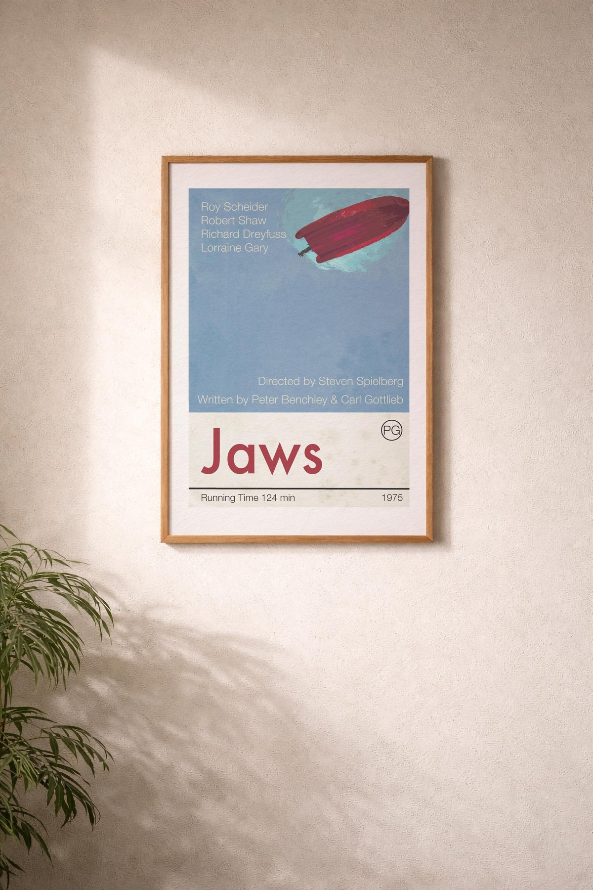 Jaws movie poster art print
