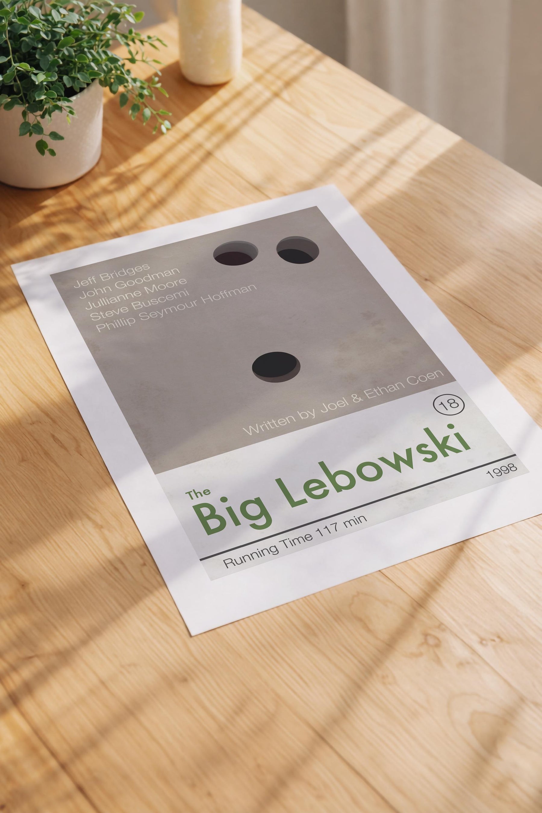 The Big Lebowski movie poster art print