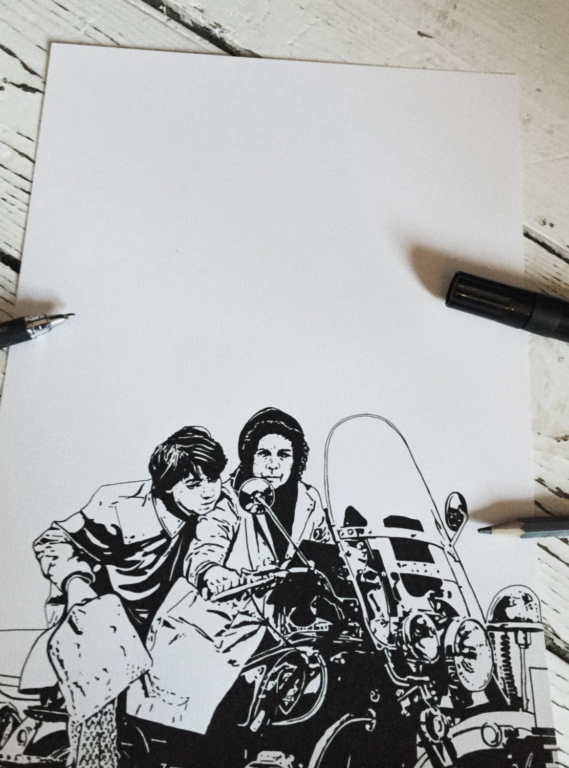 Harold and Maude Art Print – Minimalist Cult Film Illustration – Giclée Movie Wall Art — image 7
