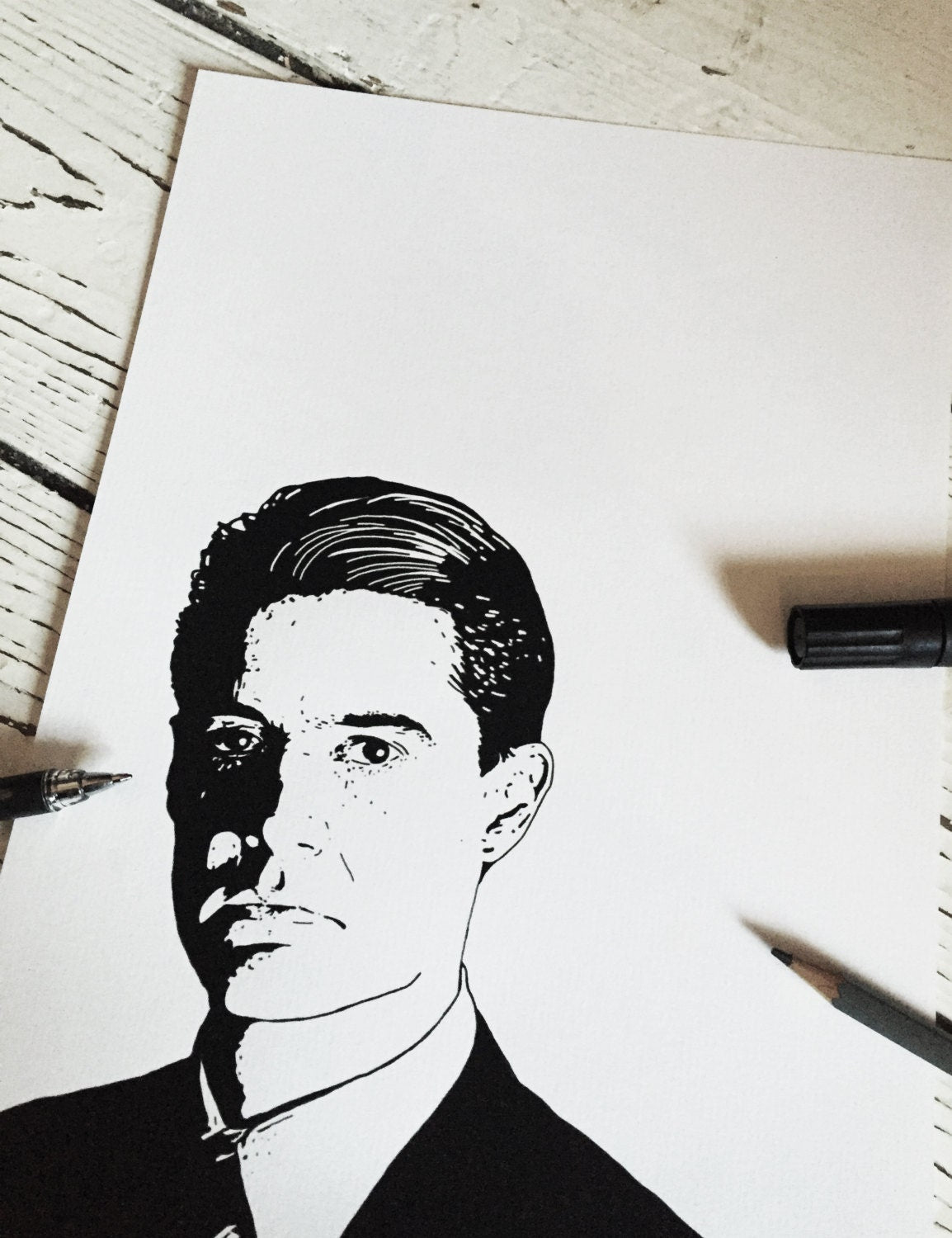 Twin Peaks Special Agent Dale Cooper - Hand-Drawn Film Poster Art Print — image 9