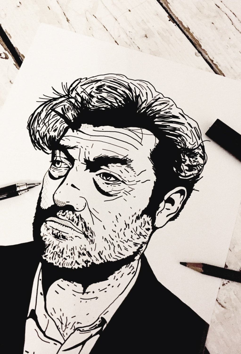 Charlie Brooker portrait art print
