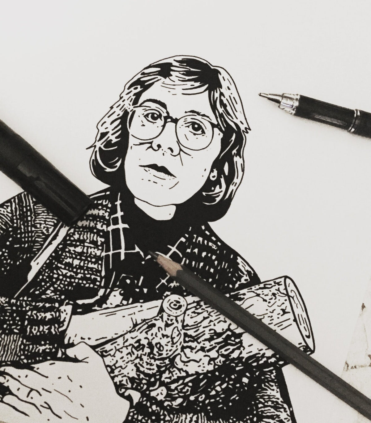 Twin Peaks Log Lady Print – Margaret Lanterman Portrait – David Lynch TV Art – Cult TV Illustration Wall Art — image 7
