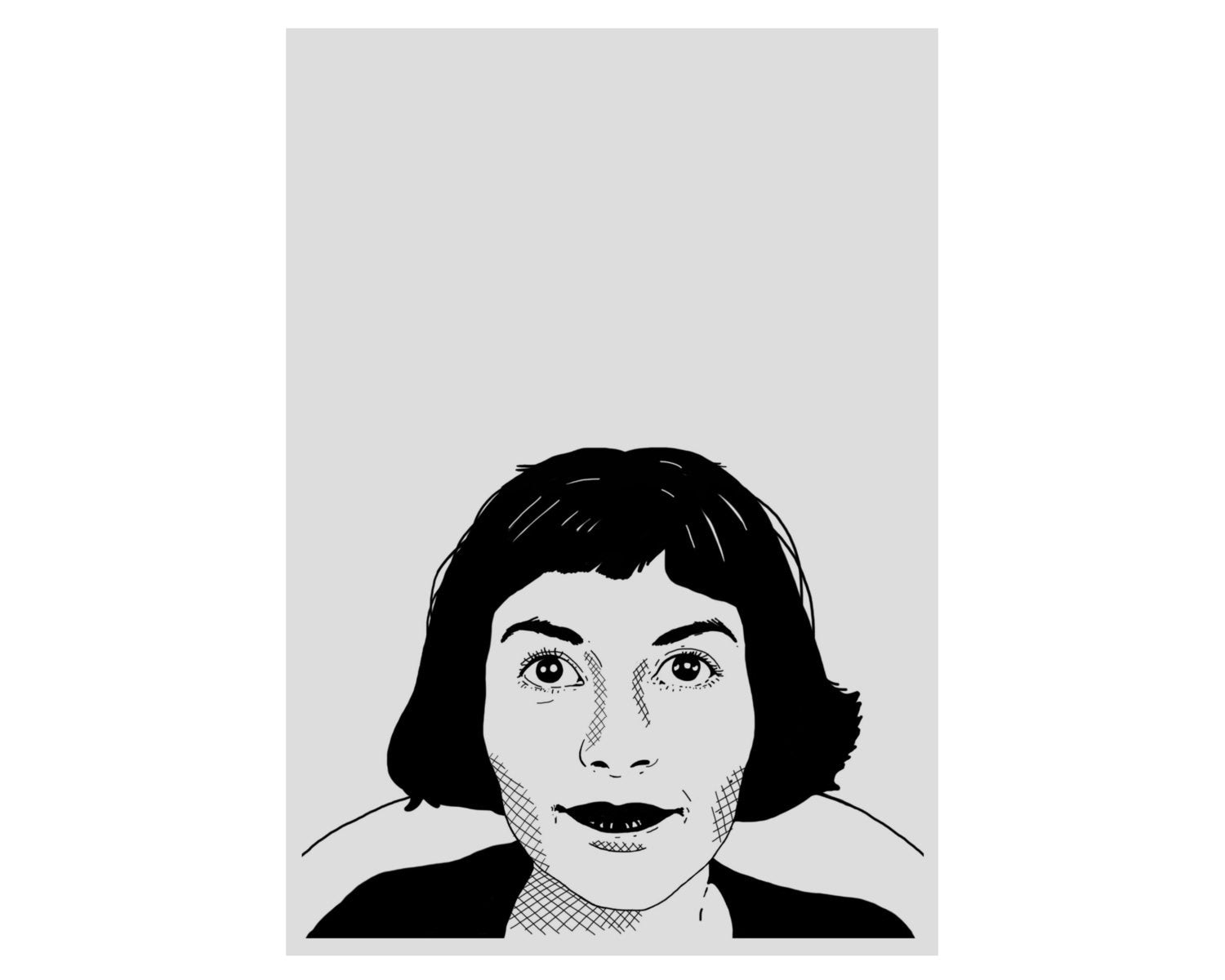 Amélie Portrait Film Art Print | Minimalist French Movie Giclée Wall Art — image 6