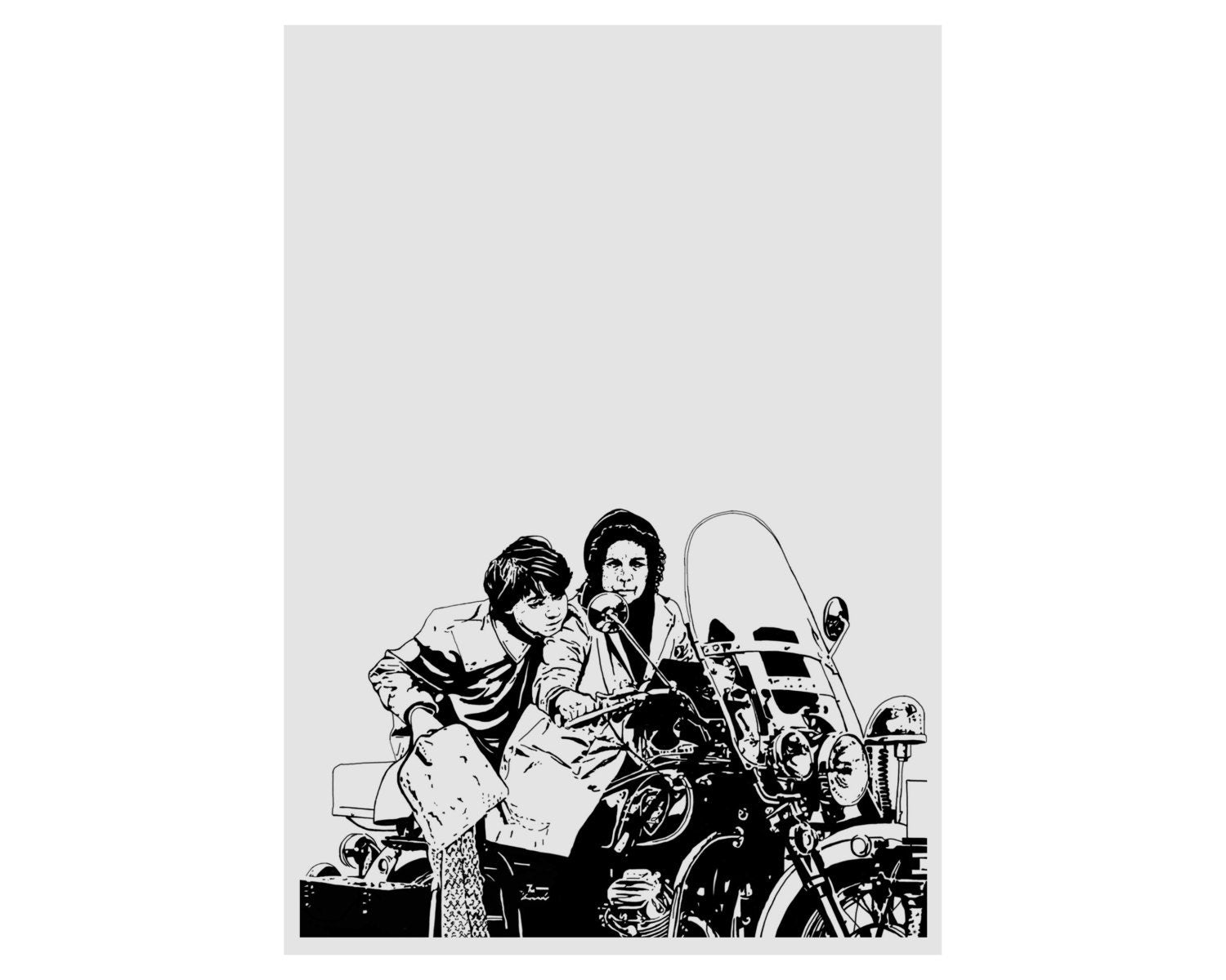 Harold and Maude Art Print – Minimalist Cult Film Illustration – Giclée Movie Wall Art — image 6