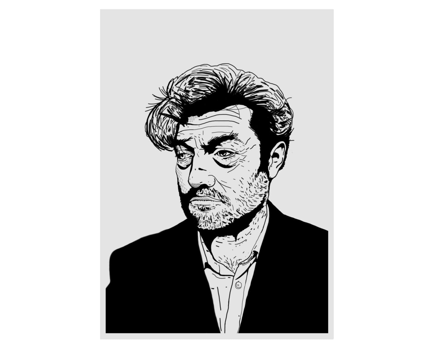 Charlie Brooker portrait art print