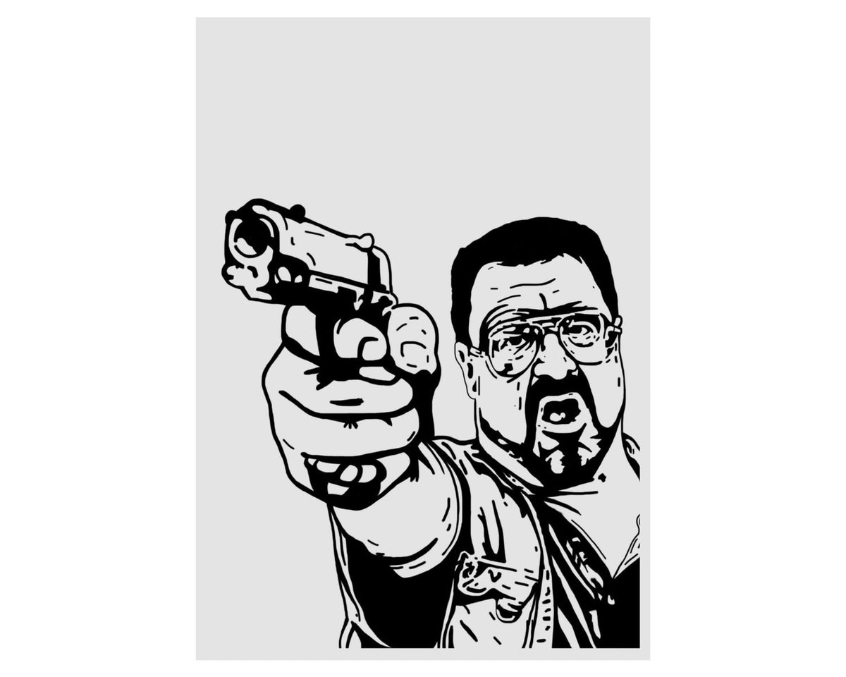 The Big Lebowski Walter Sobchak Art Print – Hand-Drawn Movie Poster — image 6