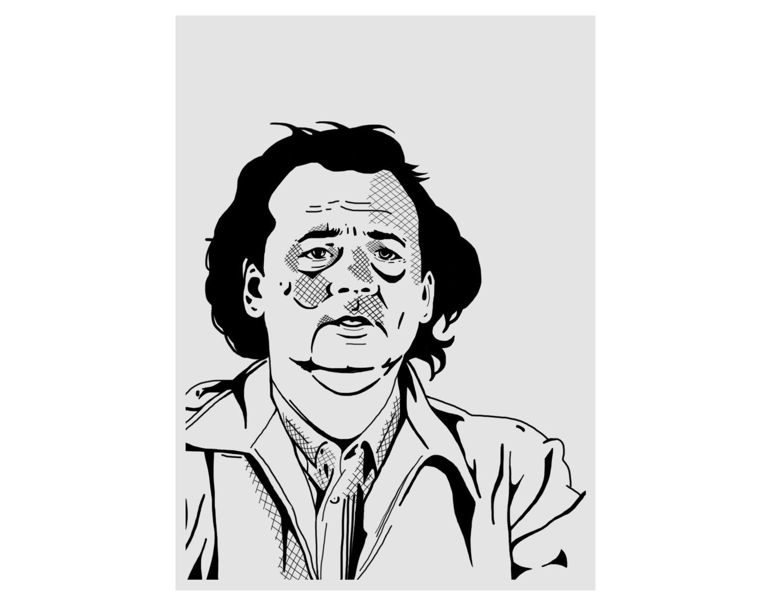 Bill Murray Portrait Print - What About Bob? Movie Poster - Illustrated Film Wall Art — image 6