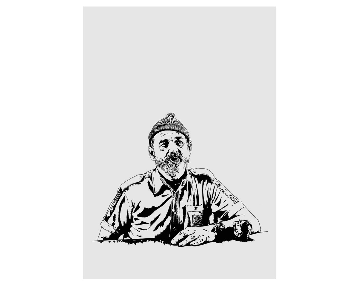 Bill Murray - The Life Aquatic With Steve Zissou Art Print – Wes Anderson Film Poster, Hand-Drawn Wall Art — image 8