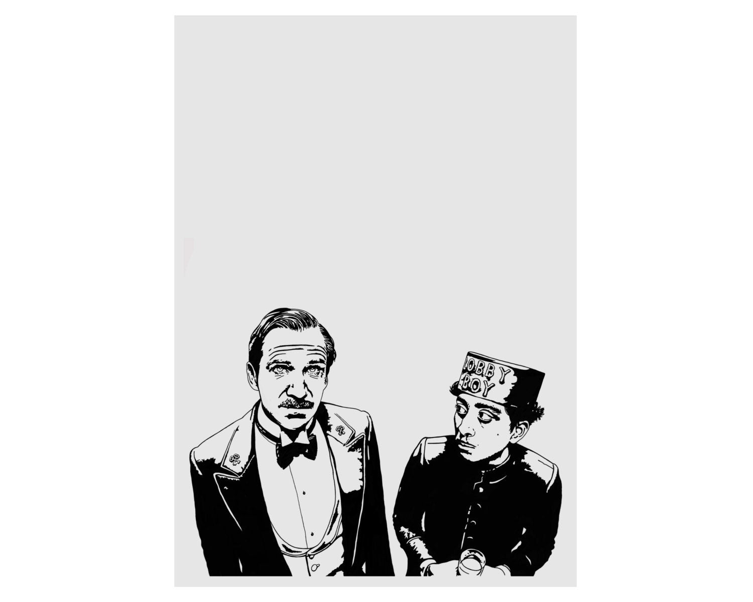Grand Budapest Hotel Portrait Print – Wes Anderson Illustrated Film Poster - Gustave H & Zero Movie Wall Art — image 10