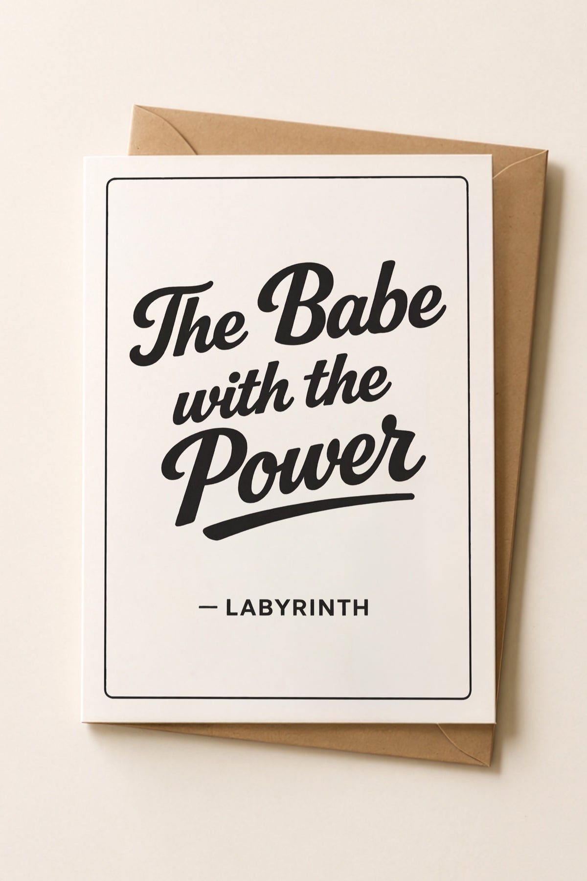 The Babe With the Power New Baby Card | Labyrinth