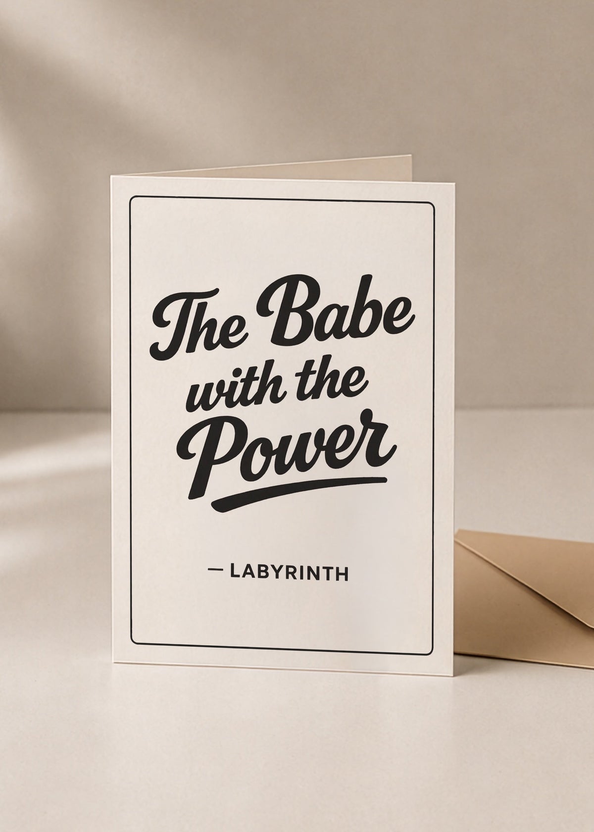 The Babe With the Power New Baby Card | Labyrinth